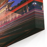 Seoul Cityscape at Night - Modern Korean Wall Art on Stretched Canvas