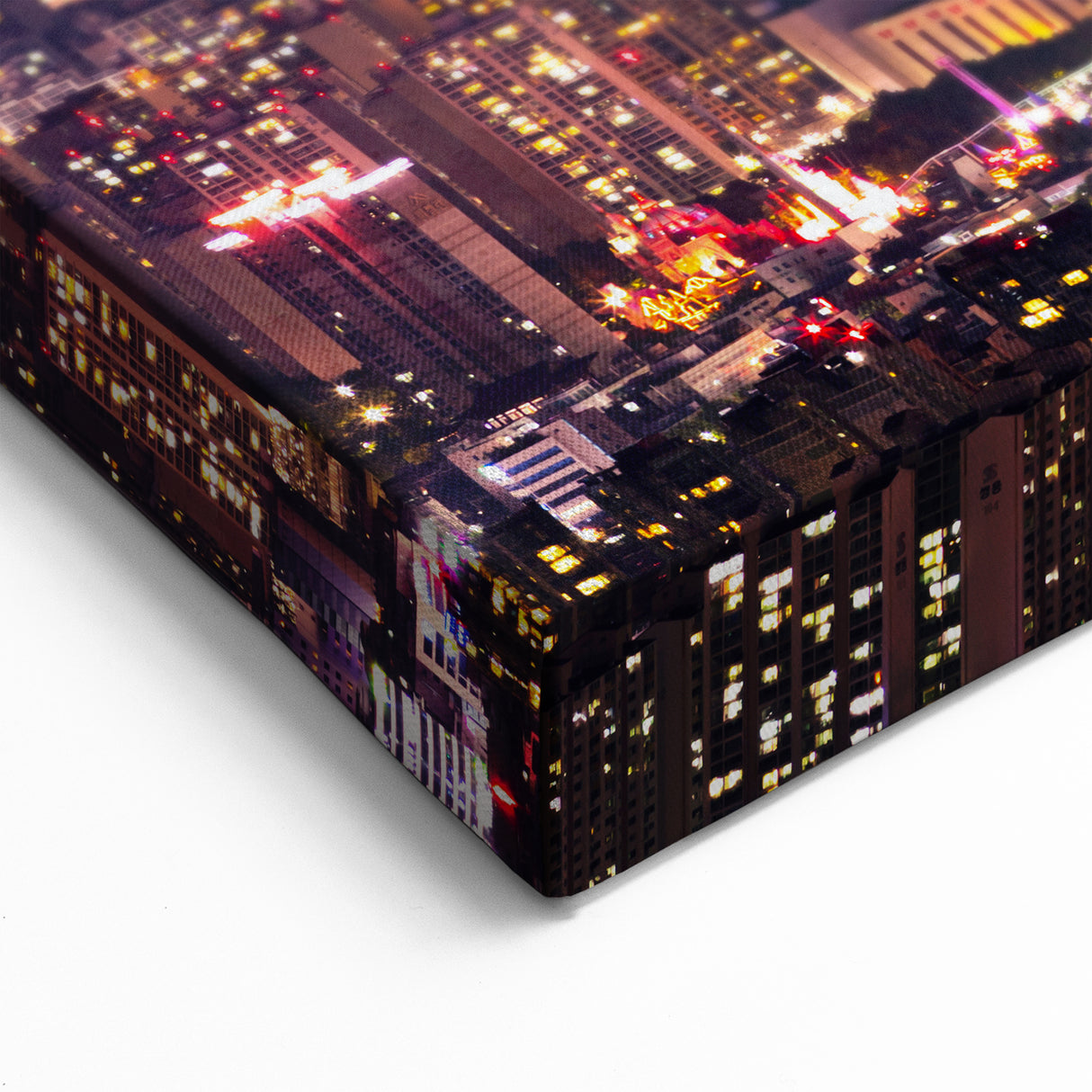 Seoul Cityscape at Sunset - Modern Korean Wall Art on Framed Canvas