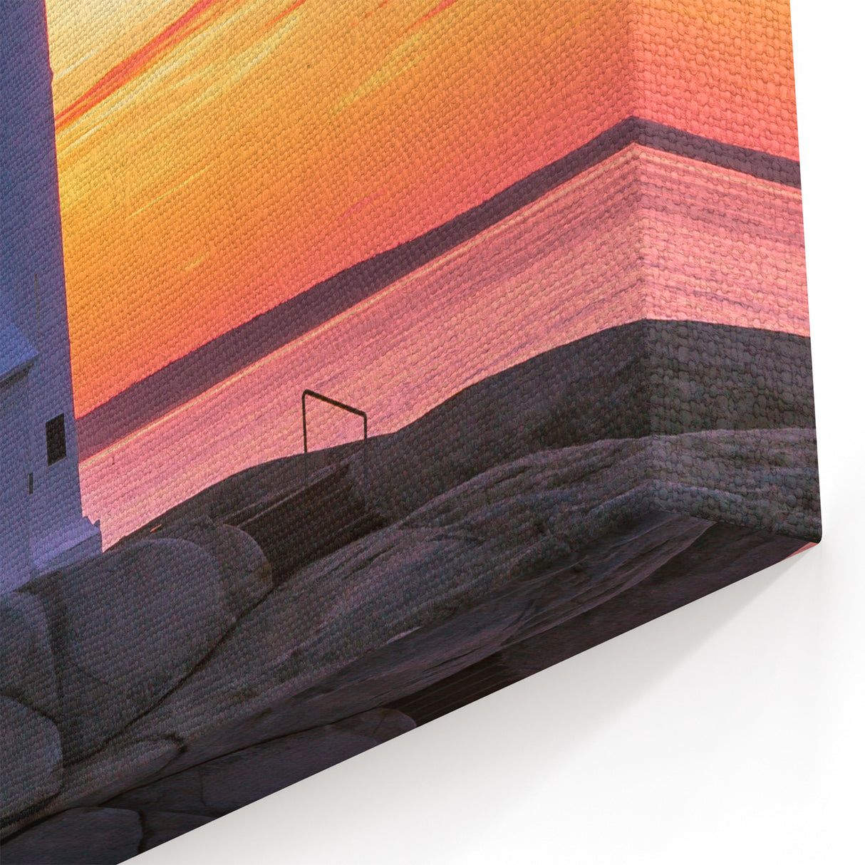 Vibrant Nova Scotia Lighthouse - Stunning Coastal Sunset Canvas Art