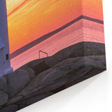 Vibrant Nova Scotia Lighthouse - Stunning Coastal Sunset Canvas Art