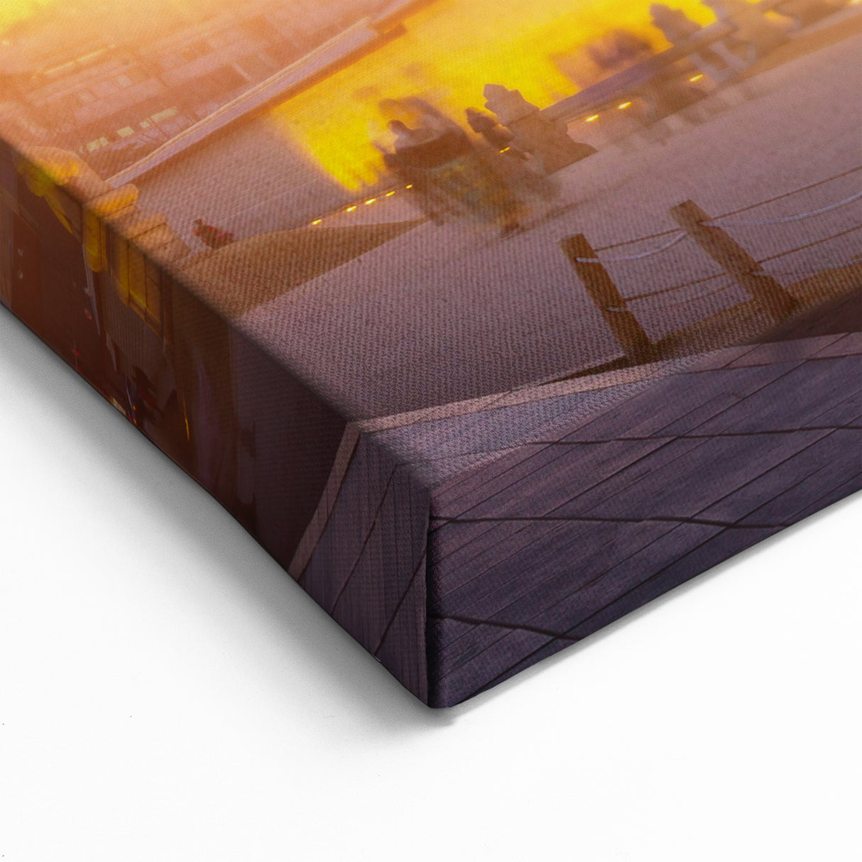 Traditional Korean Gate at Sunset - Scenic Wall Art on Framed Print