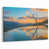 Oaxaca Sunset Reflection - Scenic Mexican Landscape Canvas Print