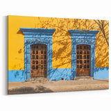 Oaxaca Street Art - Colorful Mexican Architecture Canvas Print