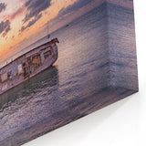 Oaxaca Coastal Sunset Art - Serene Mexican Seascape Canvas Print