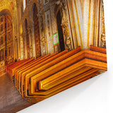 Ornate Oaxaca Cathedral Interior - Stunning Mexican Architecture Print