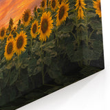 Vibrant Sunflower Wall Art | Stunning Sunflower Canvas Print for Home Decor