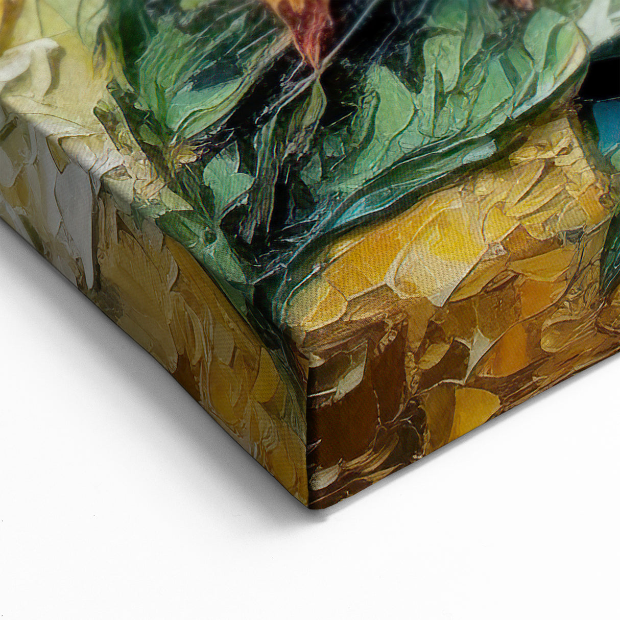 Textured Sunflower Wall Art | Vibrant Sunflower Canvas Painting