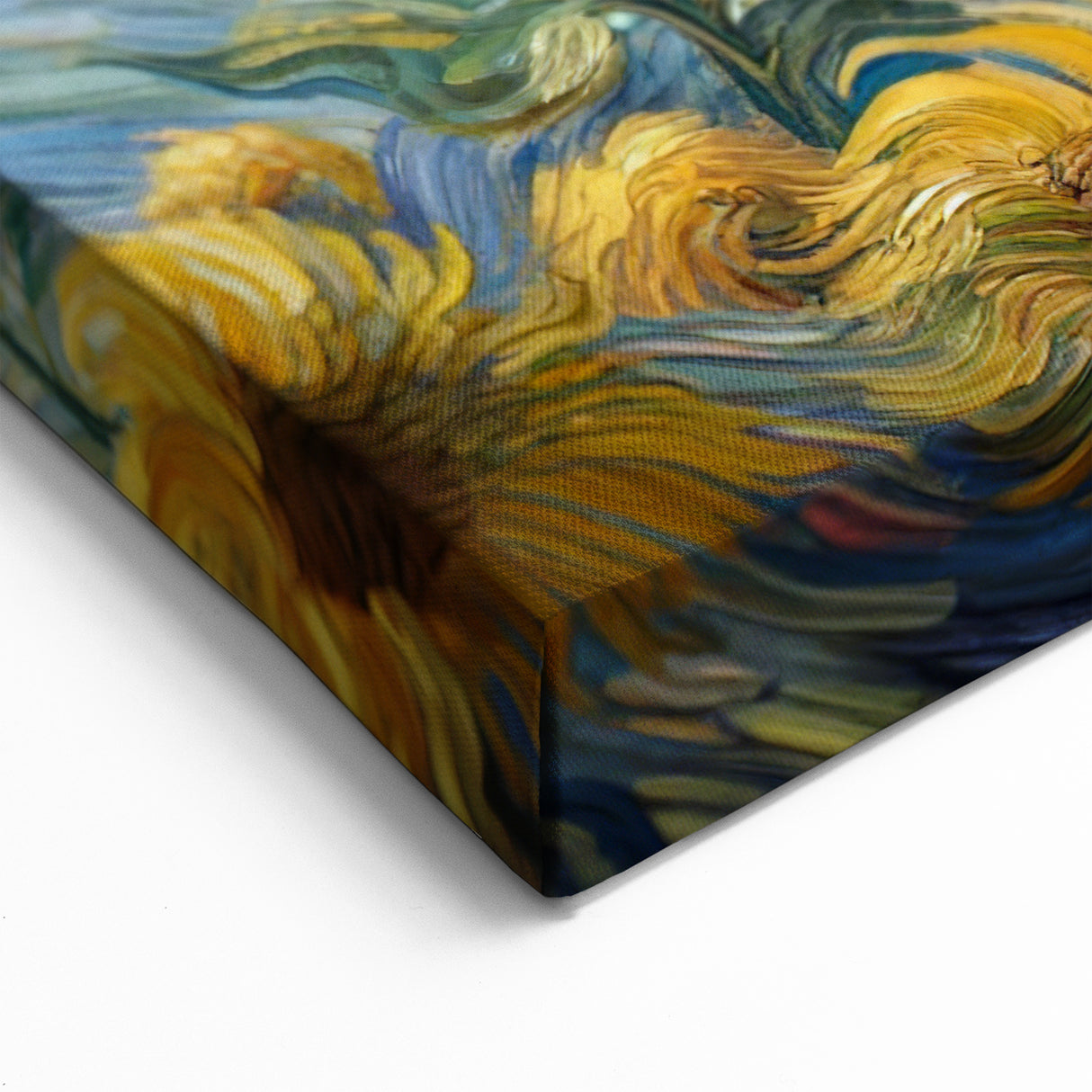 Whimsical Sunflower Wall Art | Vibrant Swirling Sunflower Canvas Print