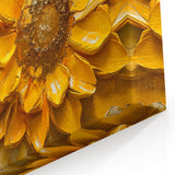Textured Sunflower Wall Art | Bold Yellow Sunflower Canvas Print