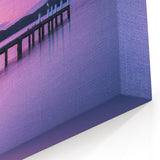 Serene Tasmania Dock Wall Art – Peaceful Sunset on Water Landscape Print