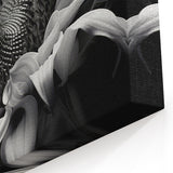 Elegant Black and White Sunflower Art | Minimalist Sunflower Canvas Print