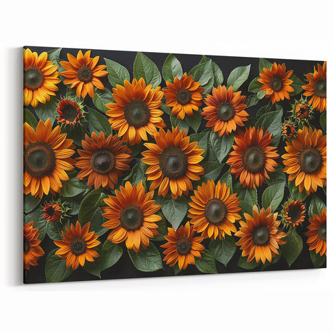 Rustic Sunflower Wall Art | Bold Sunflower Canvas Print for Nature Lovers