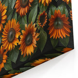 Rustic Sunflower Wall Art | Bold Sunflower Canvas Print for Nature Lovers