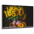 Rustic Sunflower Bouquet Wall Art | Sunflower and Honey Pot Canvas Print
