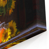 Rustic Sunflower Bouquet Wall Art | Sunflower and Honey Pot Canvas Print