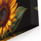 Bold Sunflower Trio Wall Art | Bright Sunflower Canvas Print