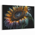Dew-Kissed Sunflower Wall Art | Vibrant Water-Drenched Sunflower Canvas Print