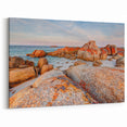 Tasmanian Landscape Art – Vibrant Rocky Shoreline with Clear Blue Waters