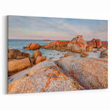 Tasmanian Landscape Art – Vibrant Rocky Shoreline with Clear Blue Waters