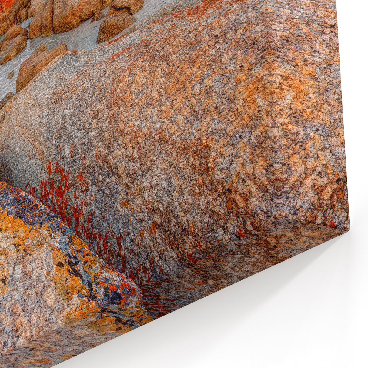 Tasmanian Landscape Art – Vibrant Rocky Shoreline with Clear Blue Waters