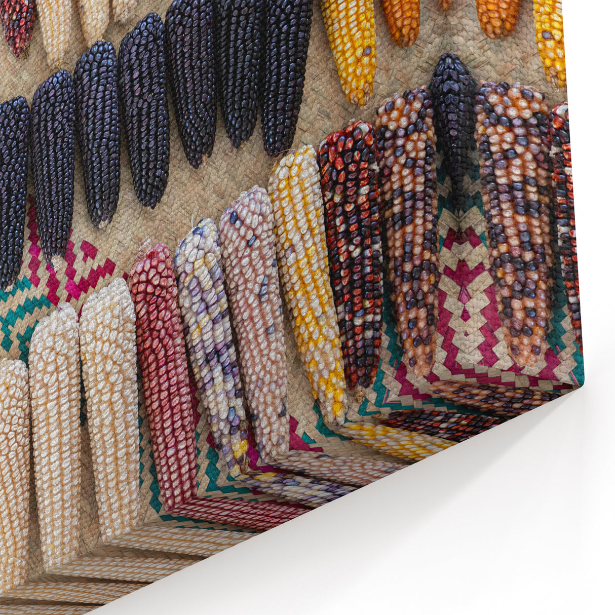 Oaxaca Wall Art – Vibrant Mexican Corn Harvest in Cultural Display