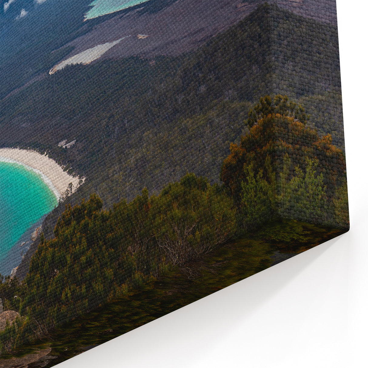 Tasmania Scenery Prints – Aerial View of Wineglass Bay and Mountains