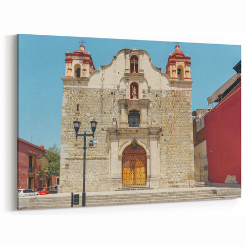 Oaxaca Wall Art – Historic Mexican Architecture in Sunlit Detail