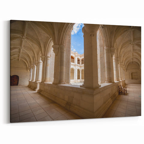 Oaxaca Wall Art – Elegant Colonial Arches in Historic Mexican Courtyard