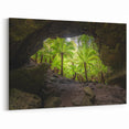 Tasmania Canvas Art – Fern Forest Cave Scenic Tasmania Landscape Print