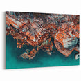 Tasmanian Landscape Art – Aerial Coastal Rocks & Ocean Tasmania Wall Art