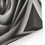 Monochrome Rose Close-Up Wall Art - Elegant Floral Rose Canvas Print Decor