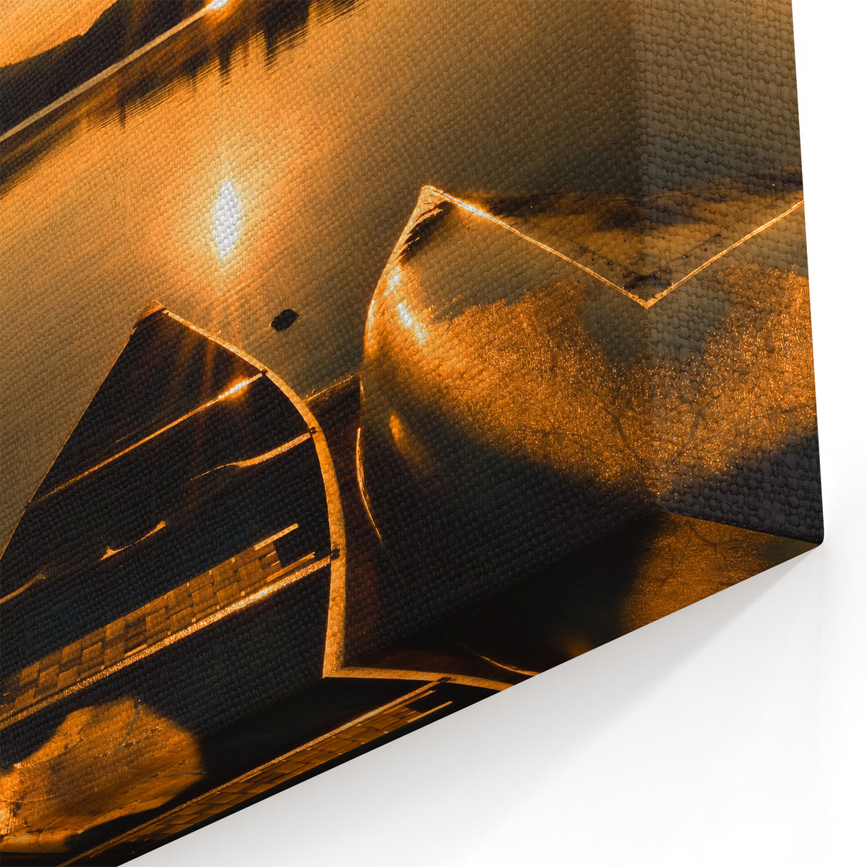 Canoes at Sunset – Serene Ontario Lake Landscape Wall Art