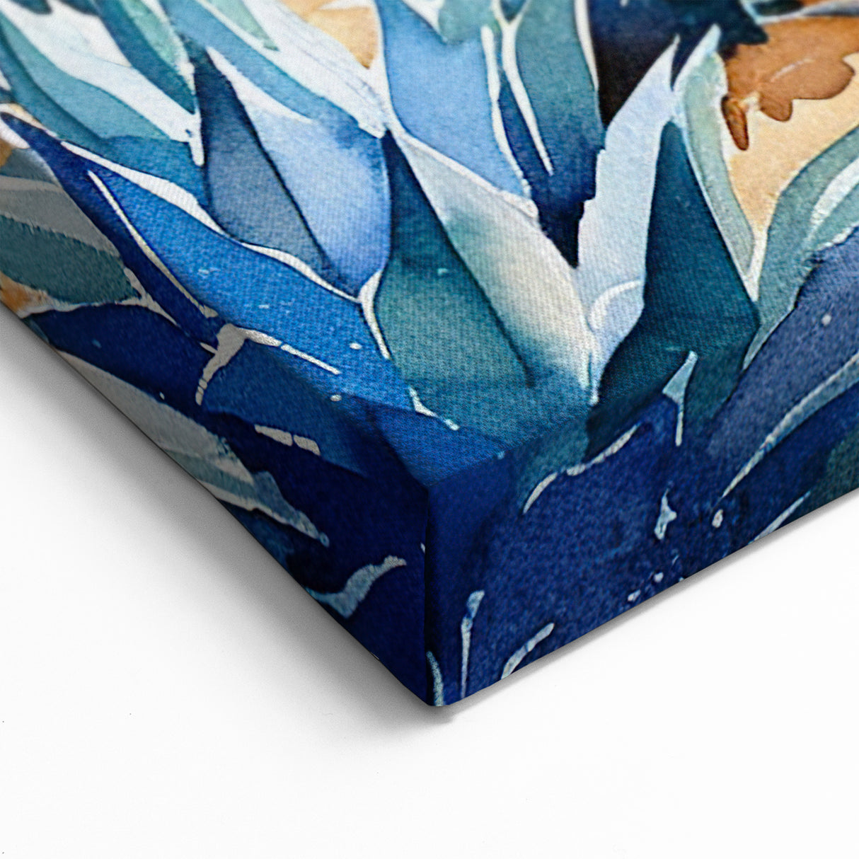 Oaxaca Wall Art – Tranquil Agave Fields and Mountains in Watercolor Art