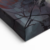 Mystical White Rose Wall Art - Elegant Floral Canvas Print for Home Decor