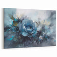 Vibrant Blue Rose Wall Art - Dynamic Floral Canvas Print for Modern Decor