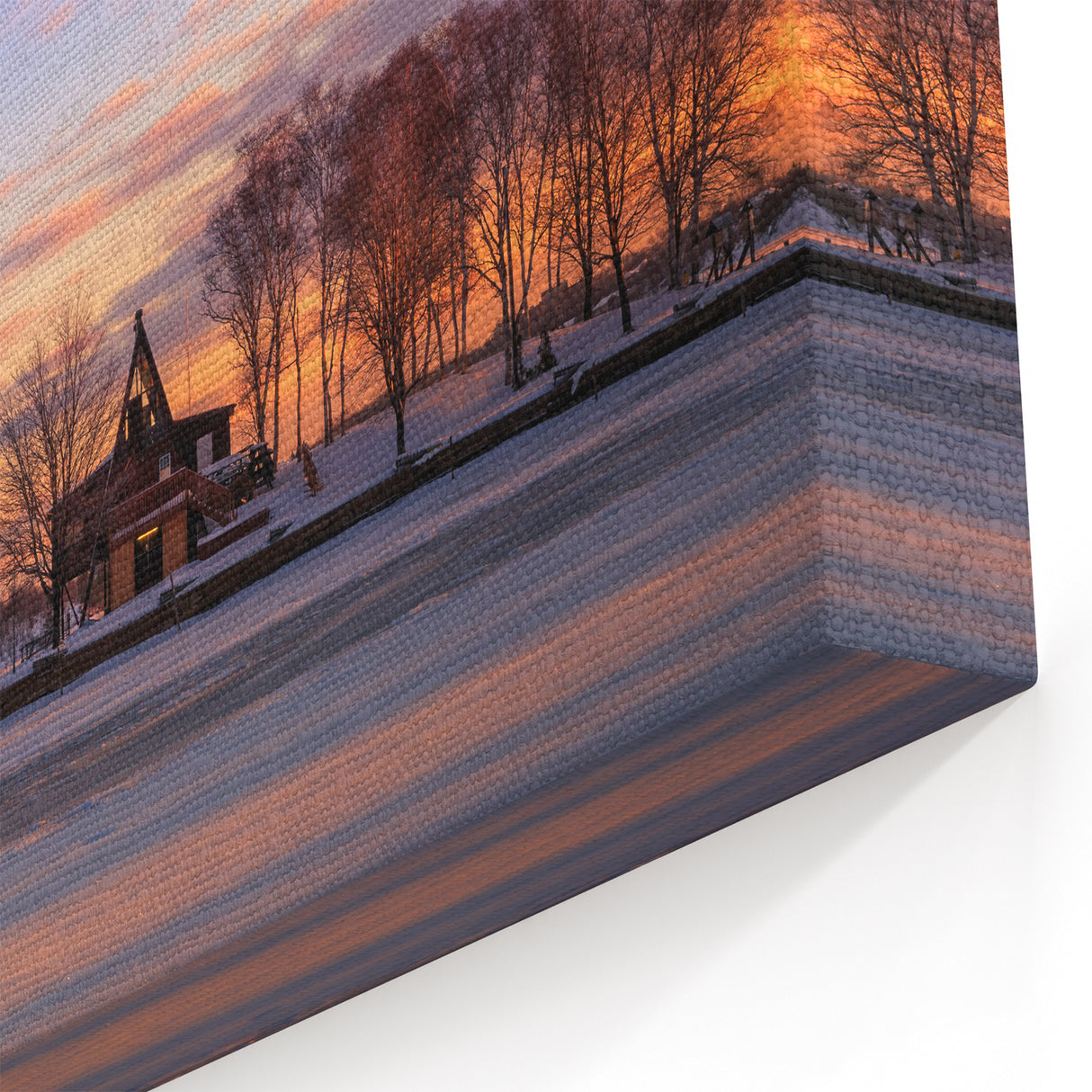 Peaceful Ontario Sunset – Serene Winter Landscape Photography Print