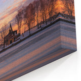 Peaceful Ontario Sunset – Serene Winter Landscape Photography Print