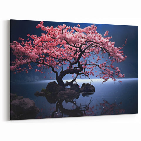Cherry Blossom Flower Paintings – Japanese Sakura Art on Canvas