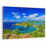 Antigua Island Art - Caribbean Coastal View Wall Print for Tropical Decor