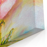 Soft Pink Rose Wall Art - Vibrant Floral Canvas Print for Bright Decor