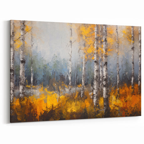Autumn Birch Trees – Unique Tree Art on Canvas and Framed Print