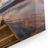 Canoe at Sunset on Ontario Lake – Serene Nature Landscape Wall Art