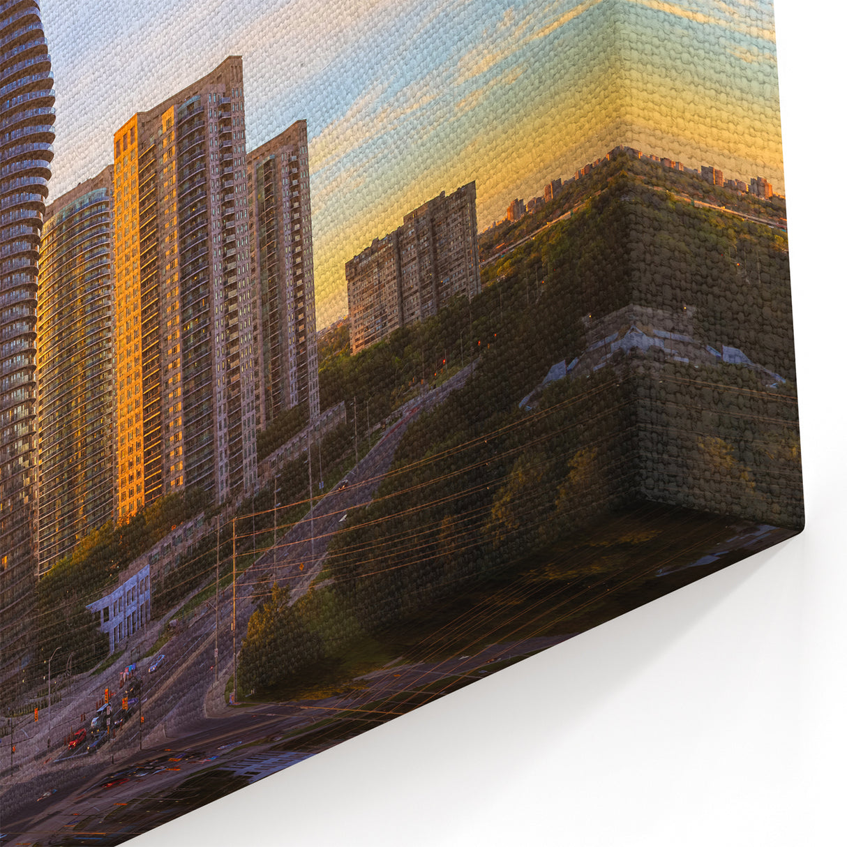 Sunset Over Absolute Towers – Modern Ontario Architecture Wall Art