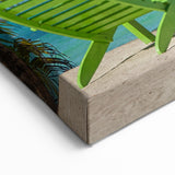 Antigua Beach Canvas - Vibrant Caribbean Chairs Coastal Wall Art
