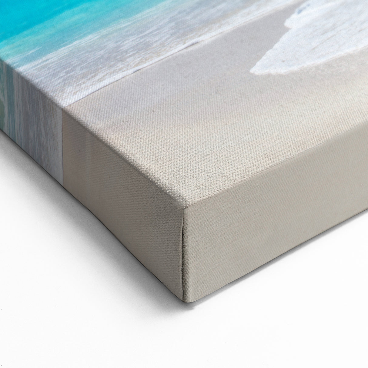 Antigua Beach Canvas - Serene Caribbean Waters & Blue Sky Coastal Art