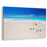 Antigua Beach Canvas - Calm Caribbean Waters & White Sand Coastal Art