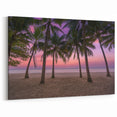 Scenic Antigua Posters - Tropical Sunset with Palm Trees Coastal Art