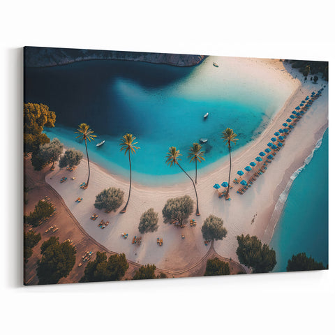 Antigua Island Artwork - Serene Beach Aerial View for Coastal Decor