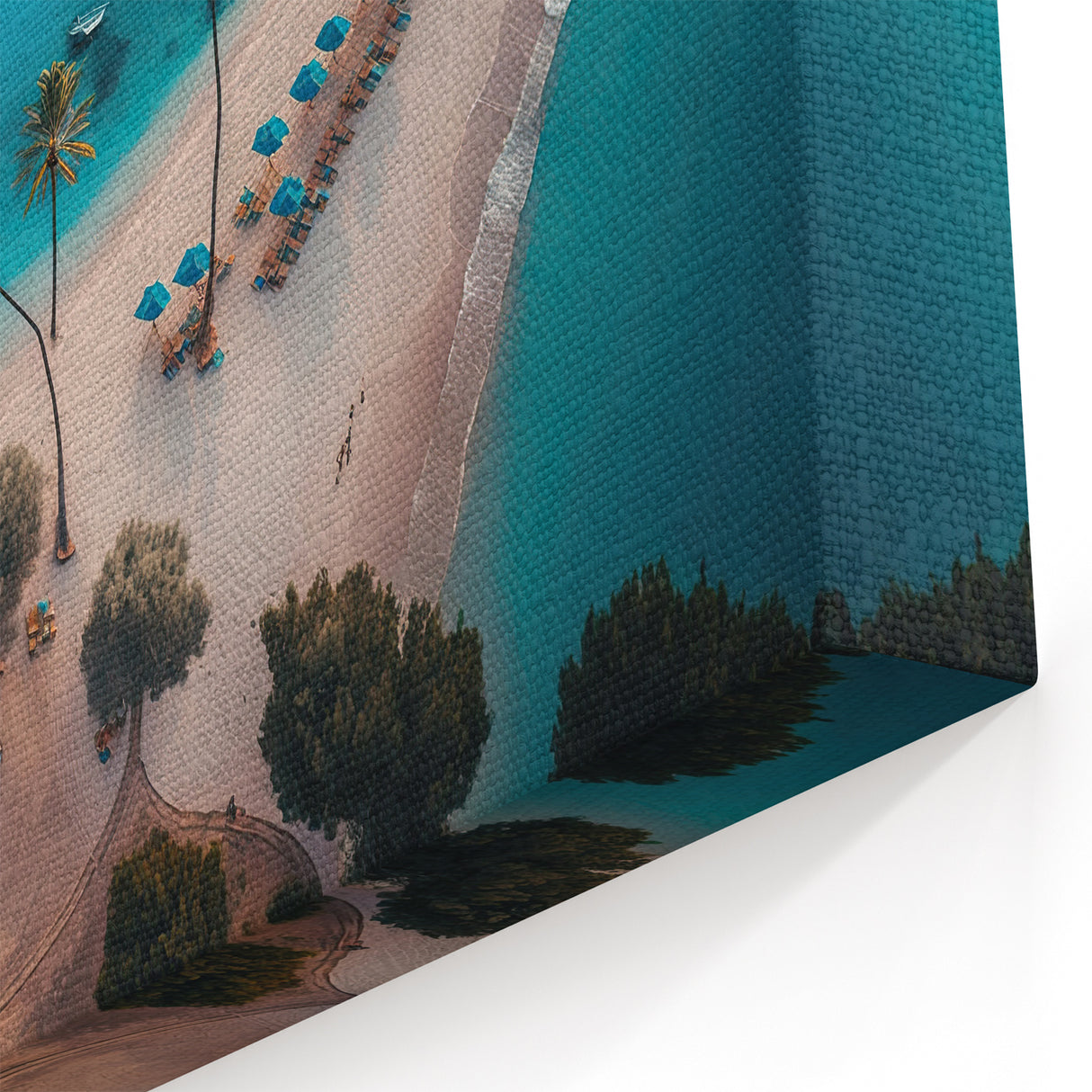 Antigua Island Artwork - Serene Beach Aerial View for Coastal Decor