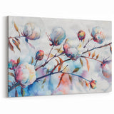 Abstract Cotton Blossom Art - Modern Botanical Watercolor Print